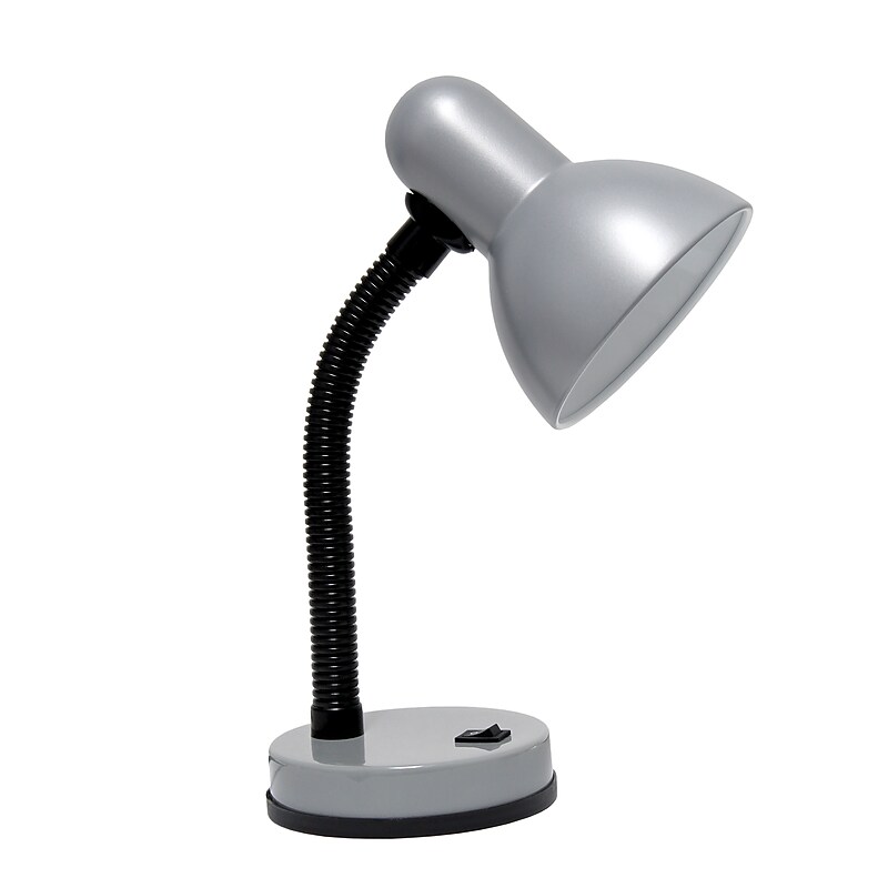 Creekwood Home Essentix Flexible Gooseneck LED Desk Lamp, 14.25", Silver Metal (CWD-1000-SL) image 1