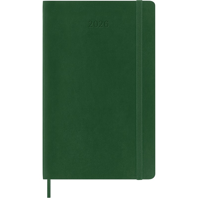 2026 Moleskine Planners 5" x 8.25" Calendar Year Weekly Student Planner, Faux Leather Cover, Myrtle Green (275532) image 1