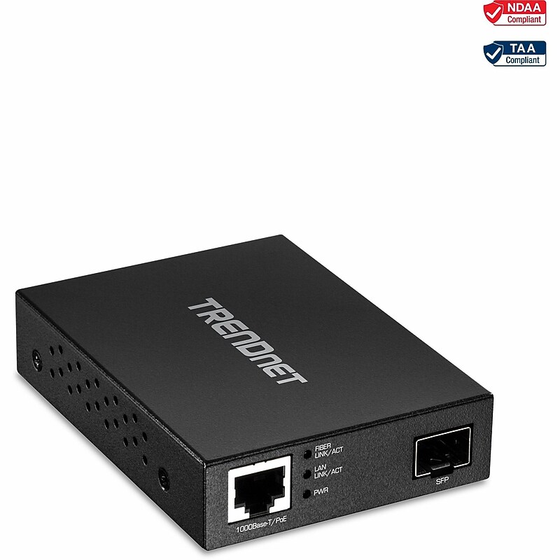 TRENDnet Gigabit Ethernet SFP Media Converter, 1000 Mbps (TFC-PGSFP) image 1