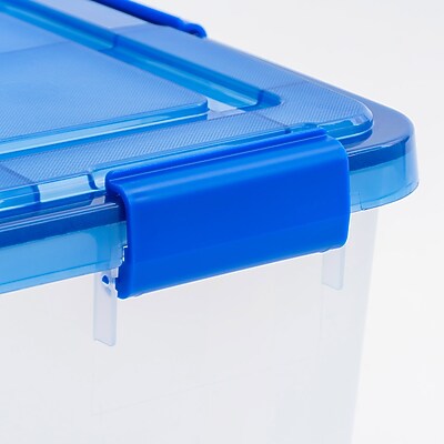 Iris 26.5 Quart Element Resistant Ultimate Clear Latching Plastic Storage Bin - Thumbnail 5