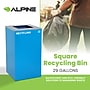 Alpine Industries Steel Recycling Bin, 29 Gallon, Blue (ALP4450-KIT-BLU-S-RE)~#|#~743856D1-A7BB-4A7C-95CA6F5C25962C4F_sc7