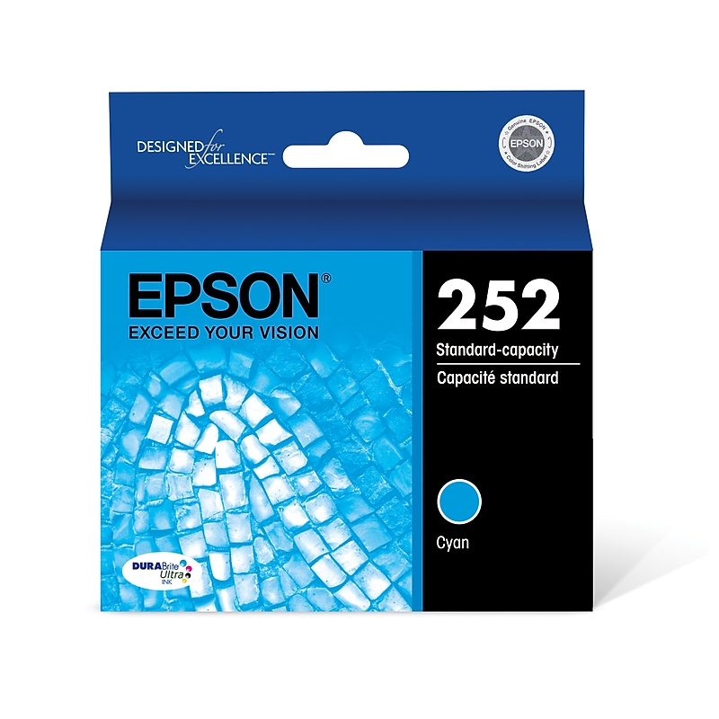 Epson T252 Cyan Standard Yield Ink Cartridge   (T252220-S) image 1