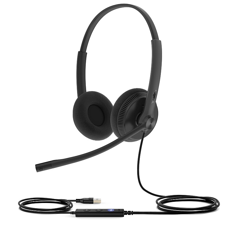 YeaLink UH34 Lite Noise Canceling Stereo On-Ear Headset, MT Certified (1308048) image 1