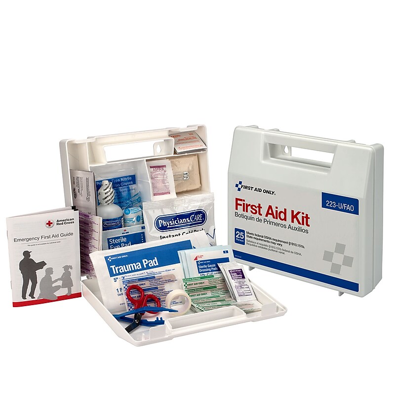 First Aid Only Plastic First Aid Kit, 25 People, 106 Pieces (223-U/FAO) image 1