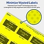 Avery Laser/Inkjet Square Multipurpose Labels, 2" x 2", Neon Yellow, 240/Pack (94107)~#|#~7447465C-1755-40AE-AABFC4907E155B98_sc7