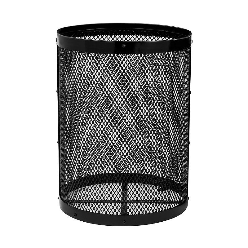 Alpine Industries 4460 Series Steel Mesh Trash Can, 36 Gallon, Black (ALP4460-01-BLK) image 1