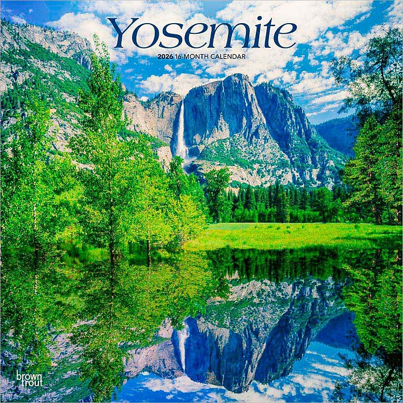 2026 BrownTrout Yosemite 12" x 12" Monthly Wall Calendar (9798330706471) image 1