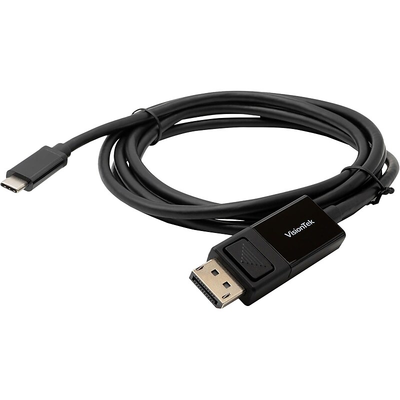 VisionTek USB-C to DisplayPort Video Cable, Male to Male, Black (901289) image 1