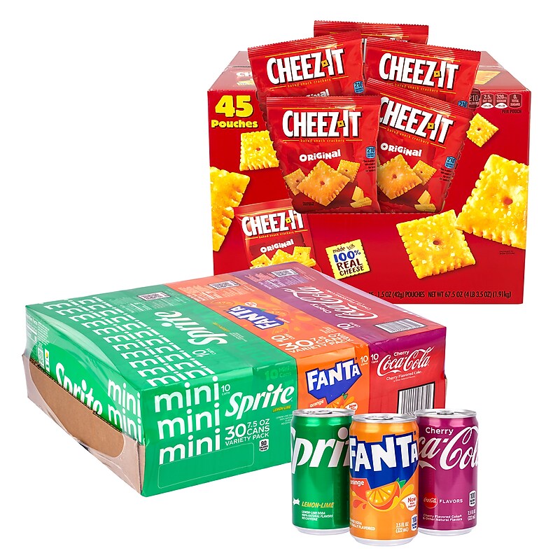 Coca-Cola Mini Variety Pack & Cheez-It Variety Pack, 2/Pack (600-04171) image 1
