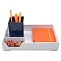 JAM Paper Half Desk Stackable Front Loading Letter Tray, White Plastic, (344TWH)~#|#~7458F08B-B573-4059-8169EED423284F64_sc7