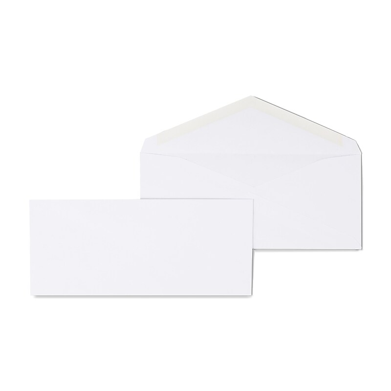 Staples Gummed #9 Business Envelopes, 3 7/8" x 8 7/8", White, 500/Box (247650/19255) image 1