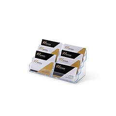 Staples Business Card Holder 3.88 x 7.89 Clear Plastic