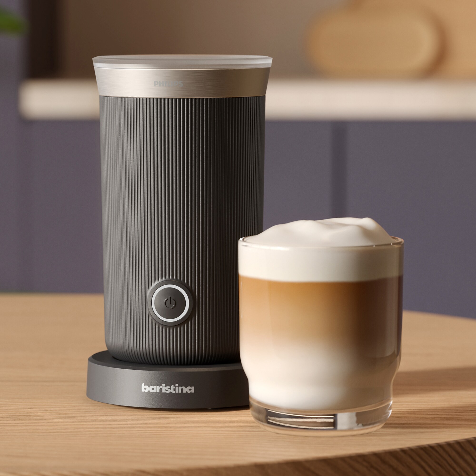 Philips Baristina Milk Frother, Black (BAR31160) Sansujyuku sansujyuku.com