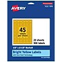 Avery Laser/Inkjet Barbell Multipurpose Labels, 0.5" x 2.5", Bright Yellow, 900/Pack (94749)~#|#~746AE2B7-984A-4B4F-A731C5AD10B3807E_sc7