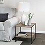 Household Essentials Jamestown Square Side End Table with Storage Shelf, Ashwood/Black (HH8077-1)~#|#~746EC78A-0F28-496C-BFCFDC573F26B473_sc7