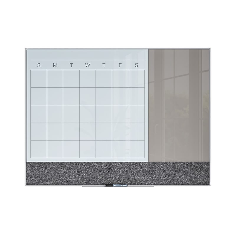 U Brands Combination Dry-Erase Whiteboard, Aluminum Frame, 4' x 3' (3198U00-01) image 1