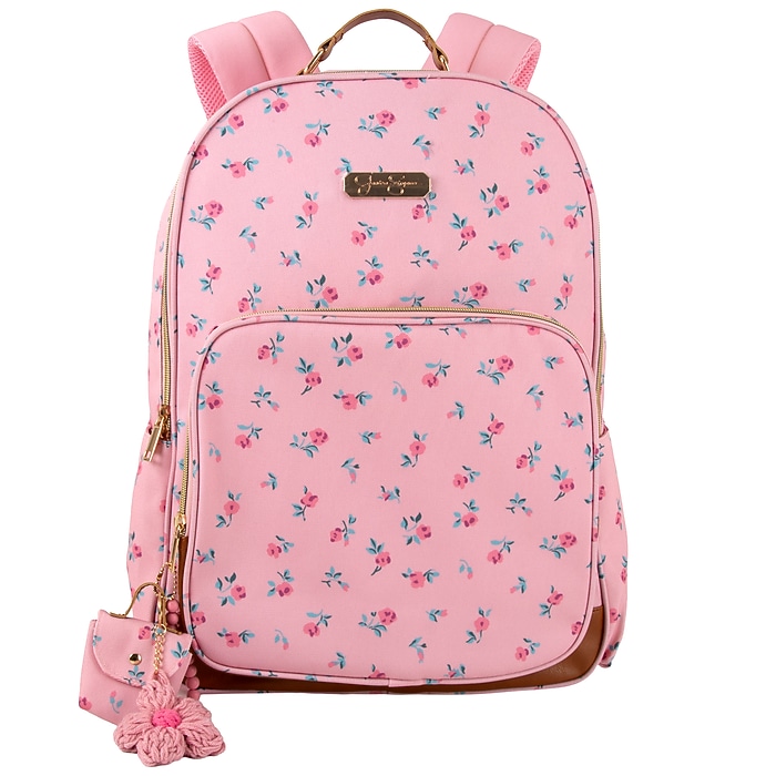 Jessica Simpson 4-Piece Floral Laptop Compatible Backpack Set