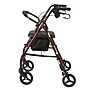 Medline Basic Knockdown Folding Steel Rollator, Burgundy (MDS86850ESKD)~#|#~74761E43-CF71-4A14-8A4A2CE04FDF7897_sc7