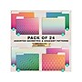 Global Printed Products Deluxe Designer Geometric Foil Heavy Duty File Folders, 1/3-Cut Tab, Assorted Colors, 24/Pack~#|#~7477EC40-F921-4964-832059B379468A50_sc7