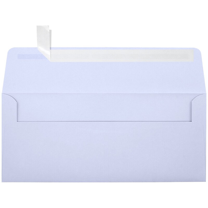 JAM Paper Self Seal #10 Booklet Envelopes, 4 1/8" x 9 1/2", Light Purple, 50/Pack (LUX-4860-05-50) image 1