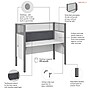 Bush Business Furniture ProBiz 55"H x 63"W Cubicle Workstation, White (100871DG-17)~#|#~7482C6A8-CAD0-4864-A760F332F8A1386E_sc7