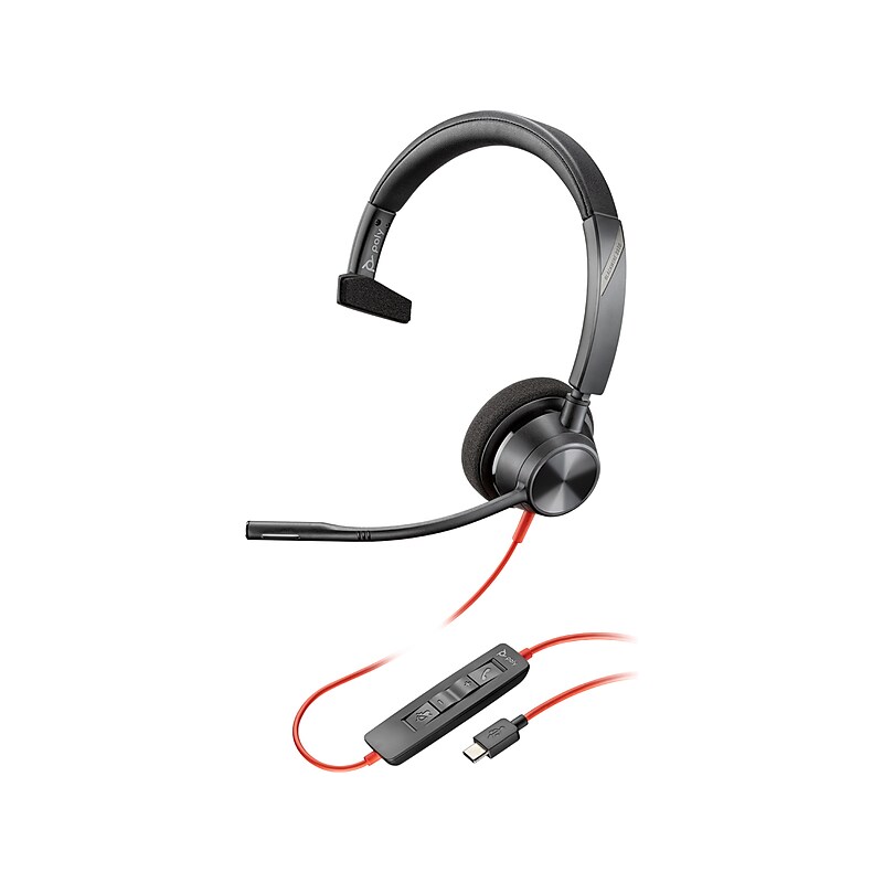 Poly Blackwire 3310 Noise Canceling Mono Headset, USB-C/USB-A, UC Certified (8X215AA) image 1