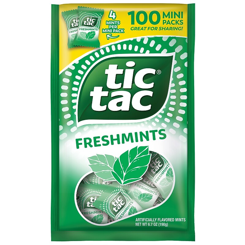 Tic Tac Freshmints Mini Pillow Packs Hard Candy Mints, 6.7 oz. (FEU06002) image 1