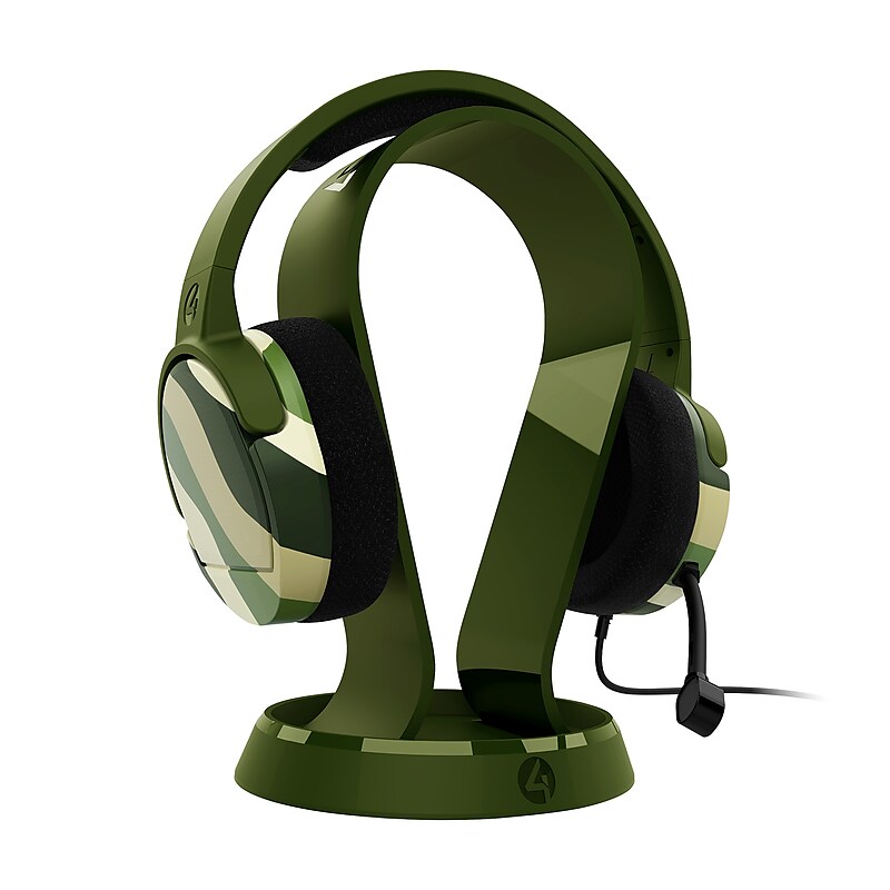 4Gamers Panther Gaming Headset with Stand, Green (XP-PANTHER-WF-B-4G) image 1