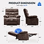 FlexiSpot Chenille Power Lift Recliner, Dark Brown (XL6F-Cloud-BR)~#|#~74955D7D-6BA8-4B0C-842958CE4752B142_sc7