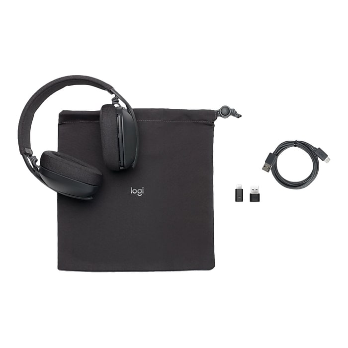 Logitech Zone Vibe Wireless Noise Canceling Bluetooth Stereo Headset, MS Certified, Graphite (981-001156) | Staples Logitech Zone Vibe Wireless Noise Canceling Bluetooth Stereo Headset, MS Certified, Graphite (981-001156) | Staples