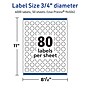 Avery TrueBlock Laser/Inkjet Circle Multipurpose Labels, 0.75" Dia., White, 4000/Box (94504)~#|#~74974D54-E5F6-4CB0-B7697091731AC674_sc7