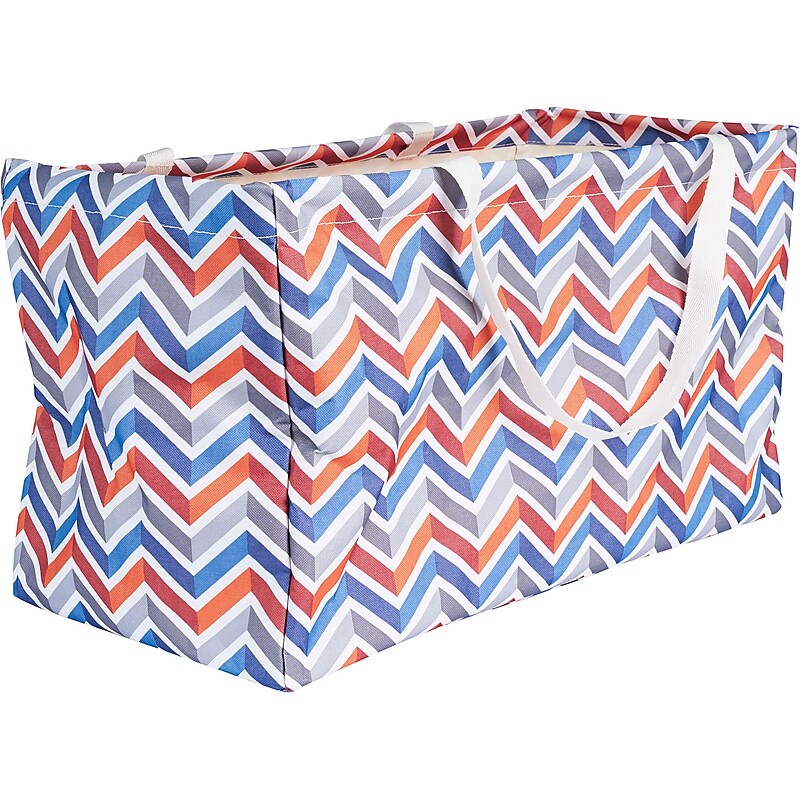 Household Essentials Krush Container Chevron Rectangular Storage Tote, Multicolor (2216) image 1