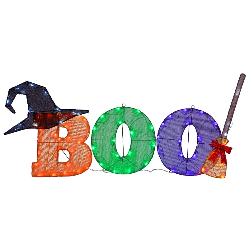 National Tree Company 23" "BOO" Sign with LED Lights (DF-18080021L) image 1