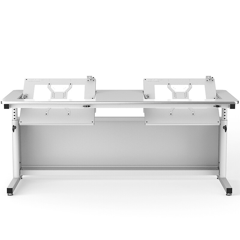 VersaDesk Revolution 72"W Manual Adjustable Standing Computer Table, White (RST7230-WW) image 1
