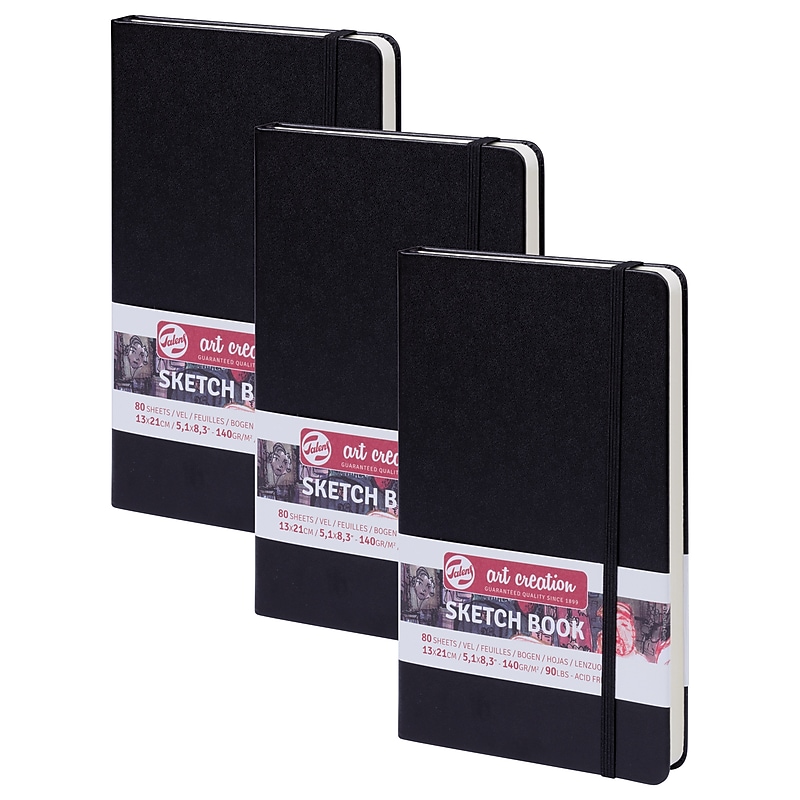 Talens Art Creation 5.1" x 8.3" Sketch Book, 80 Sheets/Book, 3/Bundle (TLN9314002M-3) image 1