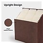 Smead Stadium 50% Recycled Heavy Duty Reinforced Faux Leather Accordion File, 12 Pocket, Letter, Saddle (70228)~#|#~74A08C8F-3BB1-4383-9AEE7C9565544FED_sc7