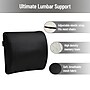 Mind Reader Memory Foam Ergonomic Lower Back Cushion Office Chair Support, Black (BACKFOAM-BLK)~#|#~74B5FD88-2162-48E2-94FA67F8ADD51721_sc7