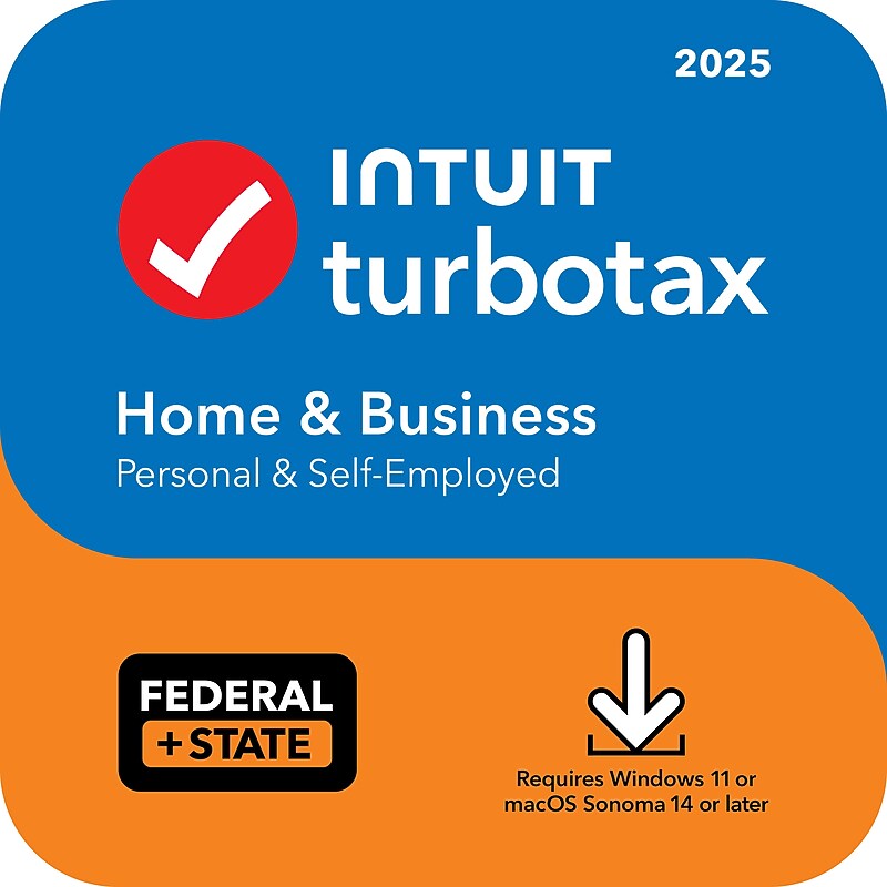 TurboTax Home & Business 2025 Federal + E-file + State for 1 User, Windows/Mac, Download (INT940800V147) image 1