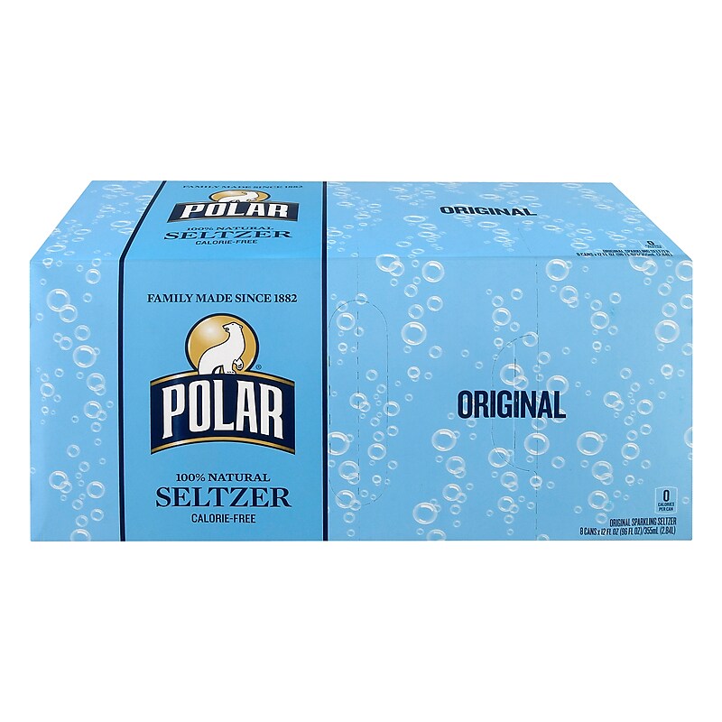 Polar 100% Natural Seltzer Water, 12 oz., 24/Carton (00220) image 1