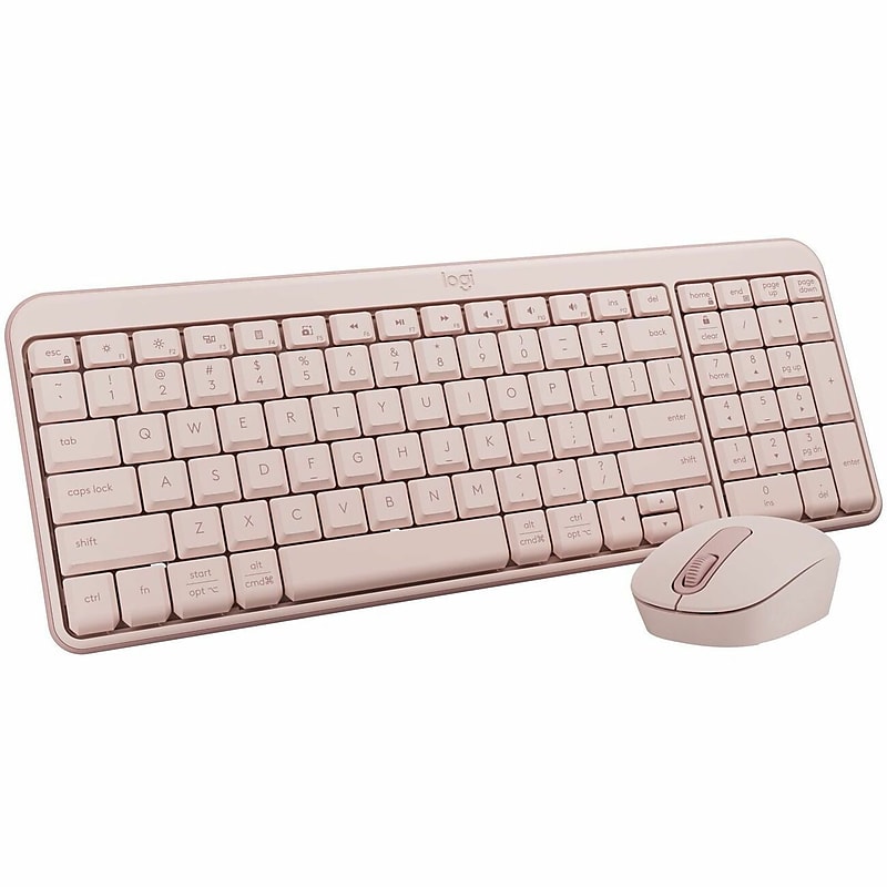 Logitech MK250 Wireless Keyboard and Optical Mouse Combo, Rose (920-013512) image 1