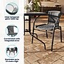Flash Furniture Lila 28'' Square Table with 2 Rattan Stack Chairs, Gray (TLH073SQ037GY2)~#|#~74C70CA8-D6B5-45A5-979817DF2EB2712C_sc7