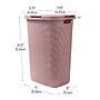 Mind Reader 15.85-Gallon Laundry Hamper with Lid, Plastic, Pink, 2/Set (60HAMP2PK-PNK)~#|#~74C86380-F8C9-4AD3-BD83FD0C9AE82D89_sc7
