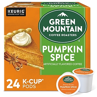 Green Mountain Pumpkin Spice Coffee, Keurig® K-Cup® Pods, Light Roast, 24/Box (6758)