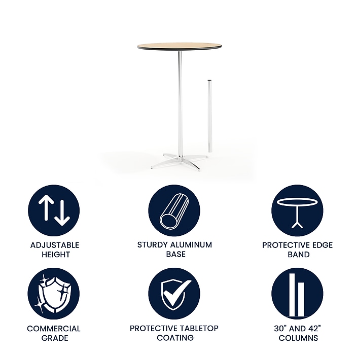 Flash Furniture 30'' Round Wood Cocktail Table (XA30COTA) | Staples