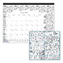 2027 Blueline DoodlePlan 22" x 17" Monthly Desk Pad Coloring Calendar, Black/White (C2917311-27)~#|#~74C9BDA2-AA6D-486B-AC3D9691A64CD9B6_sc7