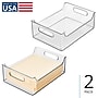iDESIGN Small Stackable Plastic Storage Bin, Clear (27986M2)~#|#~74CC8536-C97E-4421-A1E41CD3976C7D1E_sc7