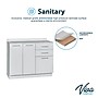 Viva Comfort 36'' H x 42" W Exam Room Medical Cabinet with 24" W Right Side Desk, 2 Doors, 3 Drawers, Gray (90242-NS-GRY-AO)~#|#~74D26109-166F-4975-81877CE46B91F082_sc7