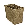Household Essentials 13" Wicker Magazine Rack Handwoven Seagrass with Divider and Handle, Natural (HHML-5642)~#|#~74D53550-E968-47B8-A417CC1C7572EB6F_sc7