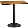 Flash Furniture Laminate Table Top with 24'' Round Bar-Height Table Base, 30" x 48", Natural (XUNT3048TR24B)~#|#~74D54C5E-7FB7-46F3-8BA25B10C4583B26_sc7