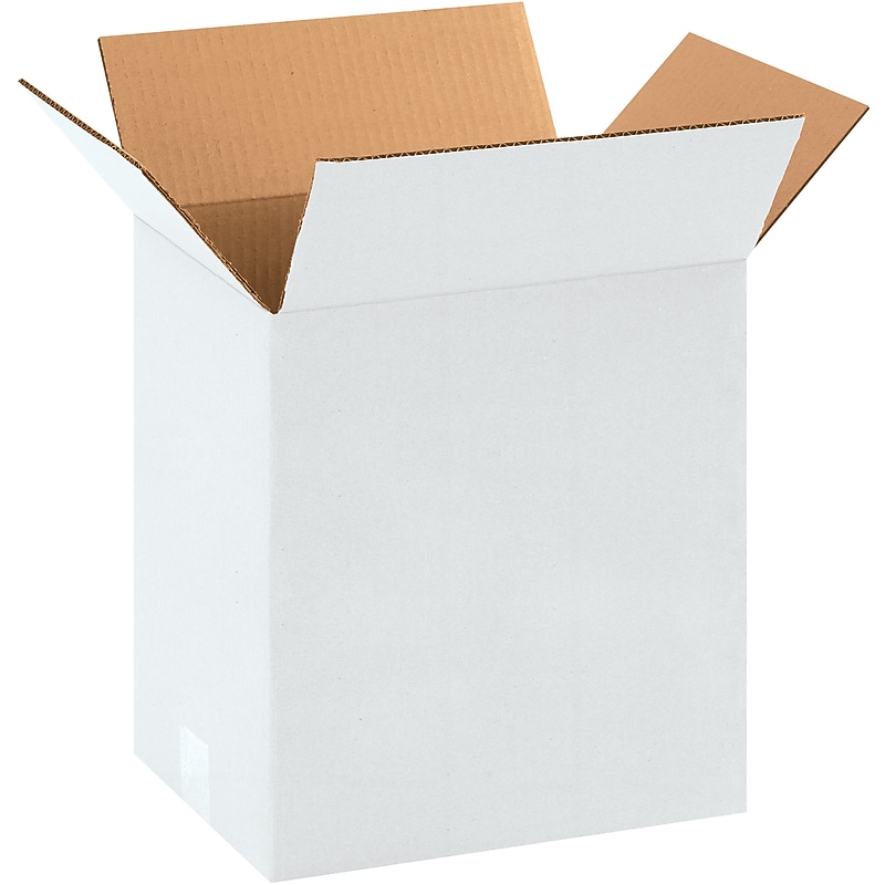 11.25" x 8.75" x 12" Shipping Boxes, 32 ECT, White, 25/Bundle (11812W) image 1